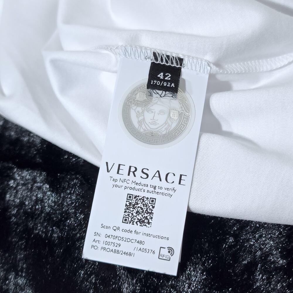 Versace Never Too Much T-Shirt White | Size 42 | MSRP $565 - Picture 4 of 7
